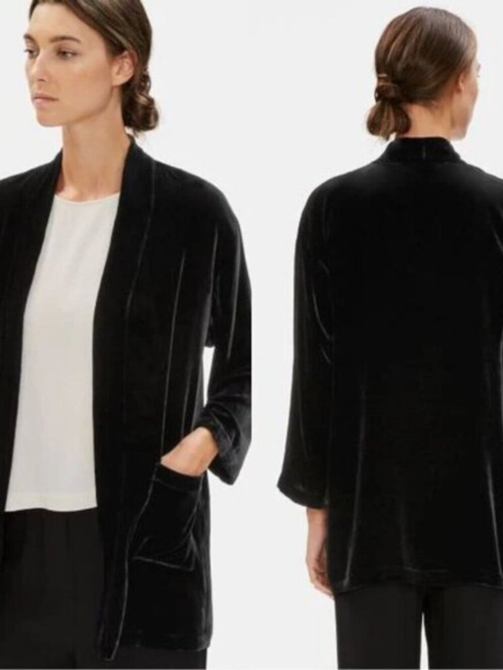 New Eileen Fisher Kimono Jacket in Velvet